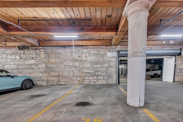 view of parking garage