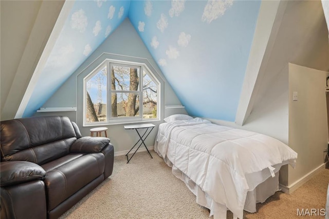 1906 Lasalle St, Saint Louis, MO 63104 - carpeted bedroom featuring baseboards and vaulted ceiling