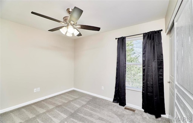 460 Fortress Ct, Saint Charles, MO 63303 - carpeted spare room featuring baseboards and ceiling fan