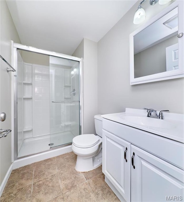 460 Fortress Ct, Saint Charles, MO 63303 - full bath with vanity, toilet, and a stall shower