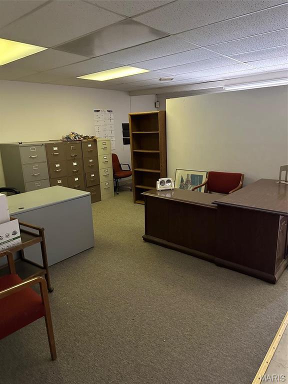 2643 Gravois Ave, Saint Louis, MO 63118 - office featuring carpet and a paneled ceiling