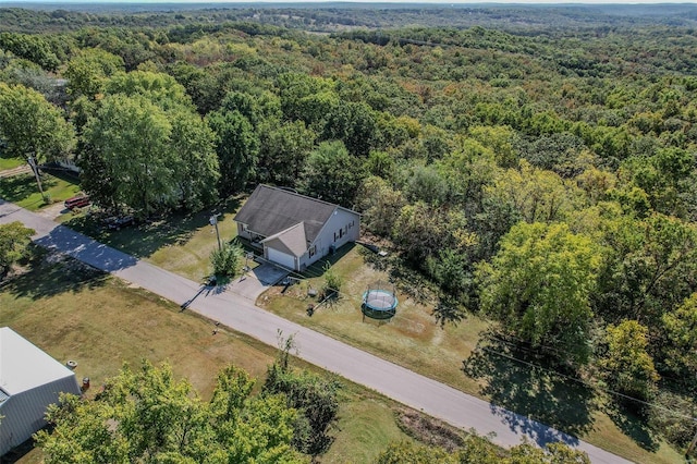 735 Dale Ln, Richland, MO 65556 - aerial view of property and surrounding area featuring a heavily wooded area