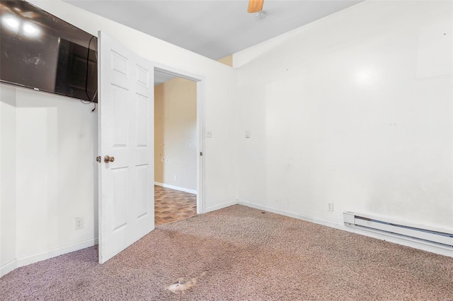 6400 Hoot Owl Ln, French Village, MO 63036 - unfurnished room featuring carpet floors, baseboard heating, and baseboards