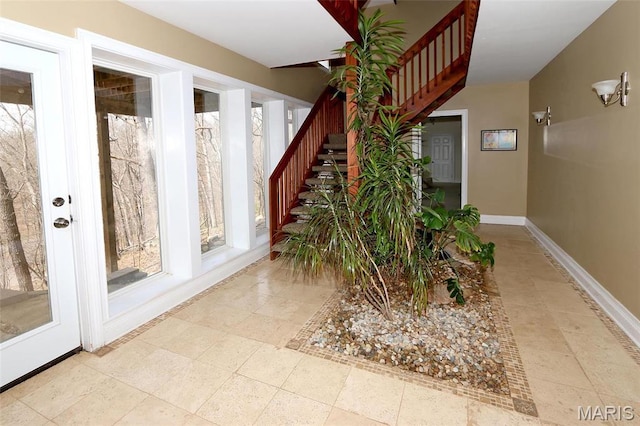 589 Wetherby Terrace Dr, Ballwin, MO 63021 - stairway with baseboards