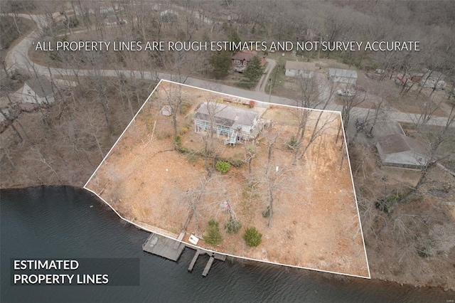 9449 E Lake View Dr, Bonne Terre, MO 63628 - view of property location with a large body of water and property parcel outlined