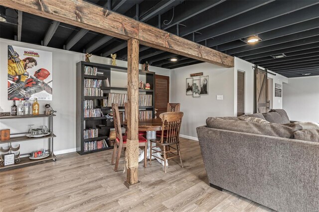 9449 E Lake View Dr, Bonne Terre, MO 63628 - dining area with wood finished floors and baseboards