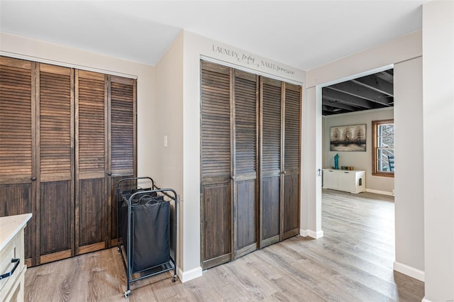 9449 E Lake View Dr, Bonne Terre, MO 63628 - hallway featuring light wood-type flooring and baseboards