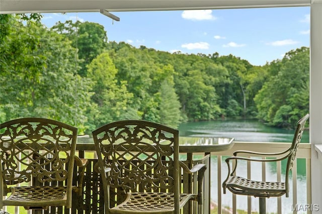 3724 Nadler Rd, Mo, MO 63385 - balcony with a wooded view and a water view
