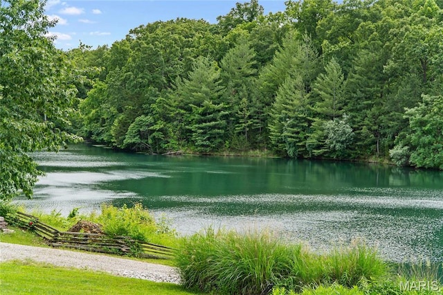 3724 Nadler Rd, Mo, MO 63385 - water view featuring a heavily wooded area