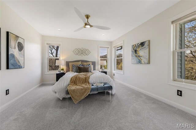 3724 Nadler Rd, Mo, MO 63385 - bedroom featuring carpet, baseboards, and a ceiling fan