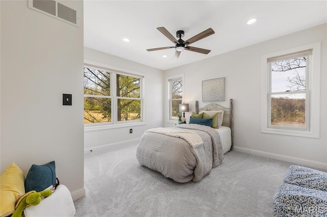 3724 Nadler Rd, Mo, MO 63385 - carpeted bedroom with baseboards, recessed lighting, and a ceiling fan