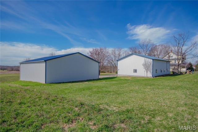 708 E Fillmore St E, Fillmore, IL 62032 - view of green lawn with an outbuilding and an outdoor structure