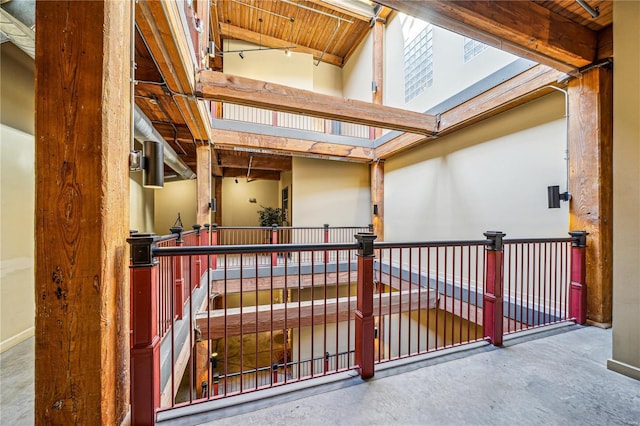 interior space with concrete flooring