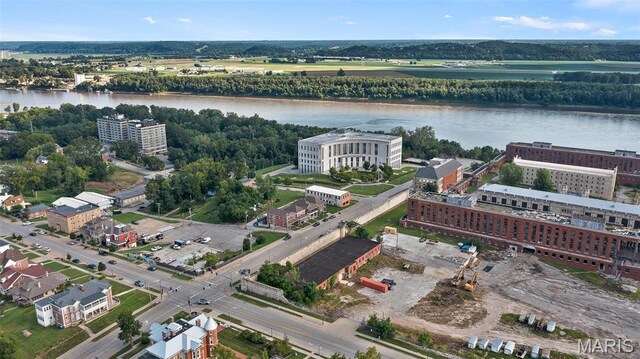 bird's eye view of a nearby body of water
