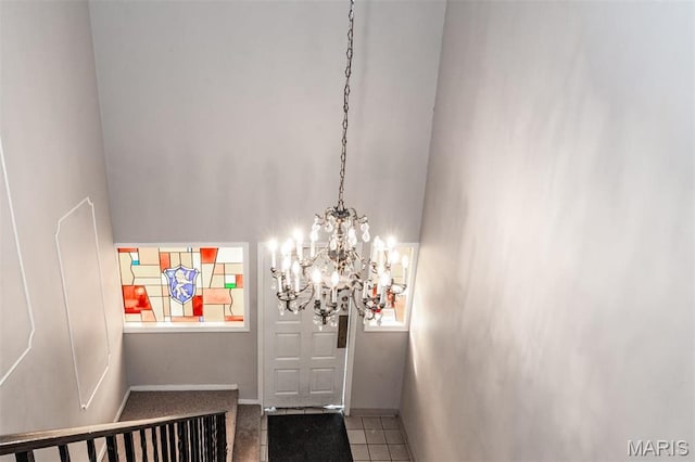13555 Coliseum Dr Unit G, Chesterfield, MO 63017 - entryway with a chandelier