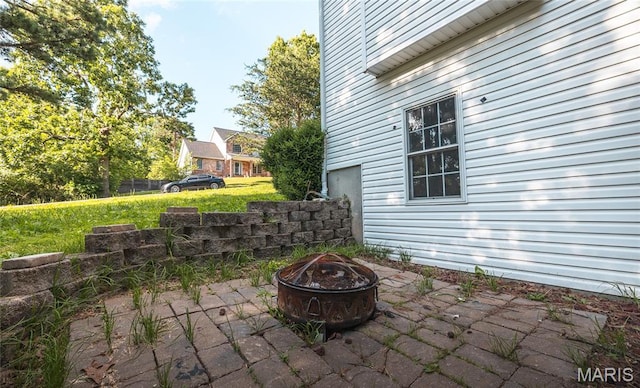 10625 Pine Needle Cir, Rolla, MO 65401 - view of patio with an outdoor fire pit