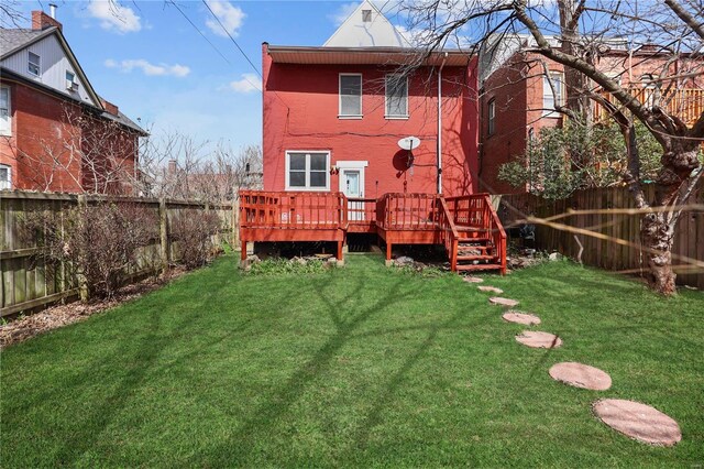 3944 Russell Blvd, Saint Louis, MO 63110 - back of property with a deck