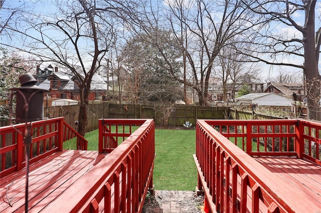 3944 Russell Blvd, Saint Louis, MO 63110 - wooden deck with a residential view