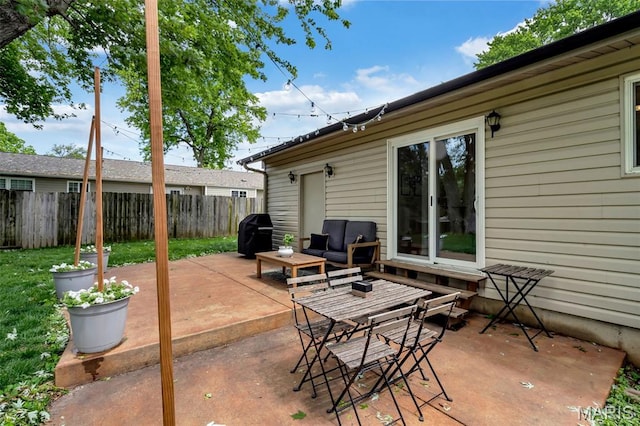 1680 Layven Ave, Florissant, MO 63031 - view of patio / terrace with a grill and outdoor lounge area
