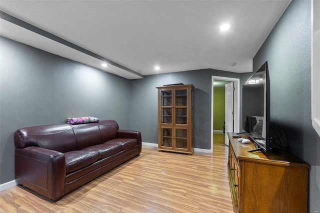 7238 State Highway D, Jackson, MO 63755 - living room featuring light wood-type flooring, recessed lighting, and baseboards