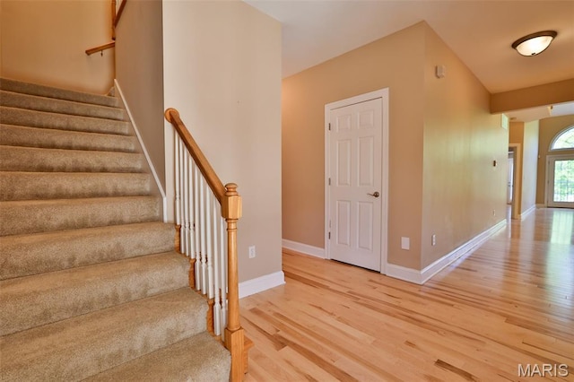409 Country Club Vw, Edwardsville, IL 62025 - staircase featuring wood finished floors and baseboards