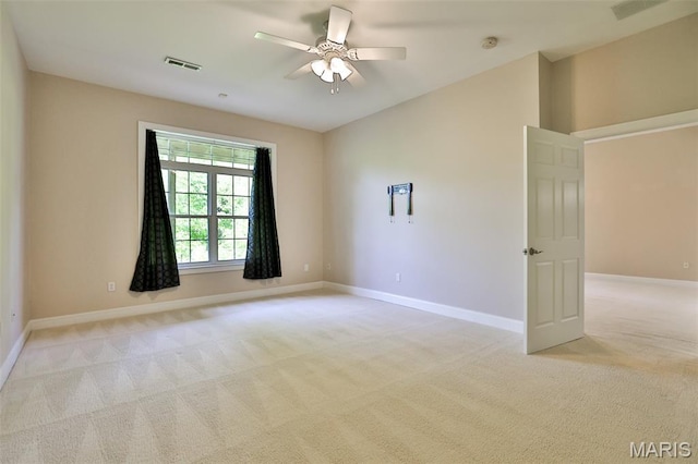 409 Country Club Vw, Edwardsville, IL 62025 - empty room with light carpet, ceiling fan, baseboards, and a smoke detector