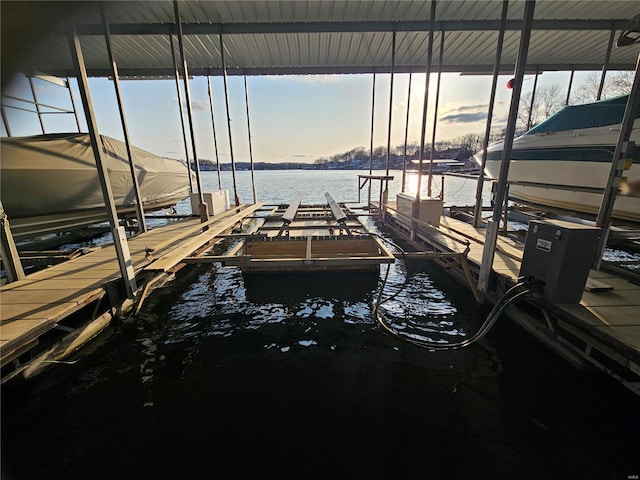 86 Aqua Fin Rd Unit 3B, Osage Beach, MO 65049 - dock with a water view and boat lift