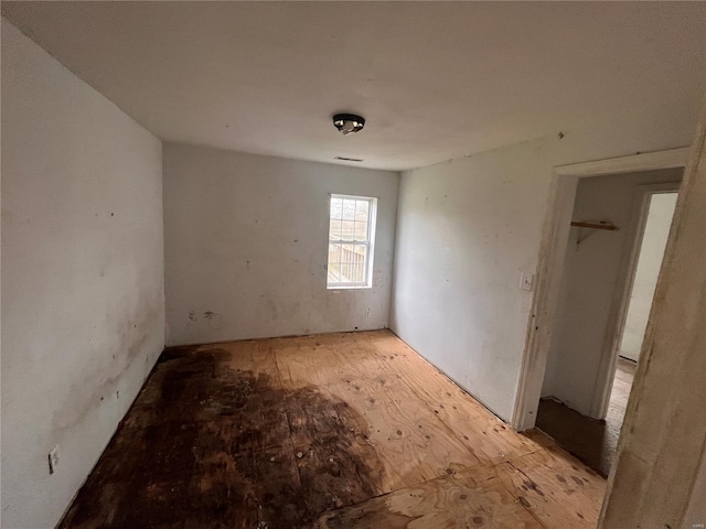 empty room featuring light wood finished floors