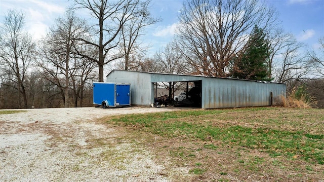 view of pole building