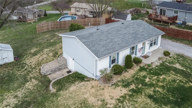 view of subject property