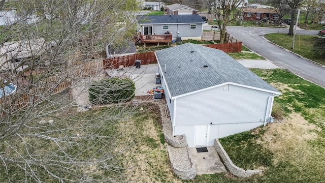 view of subject property