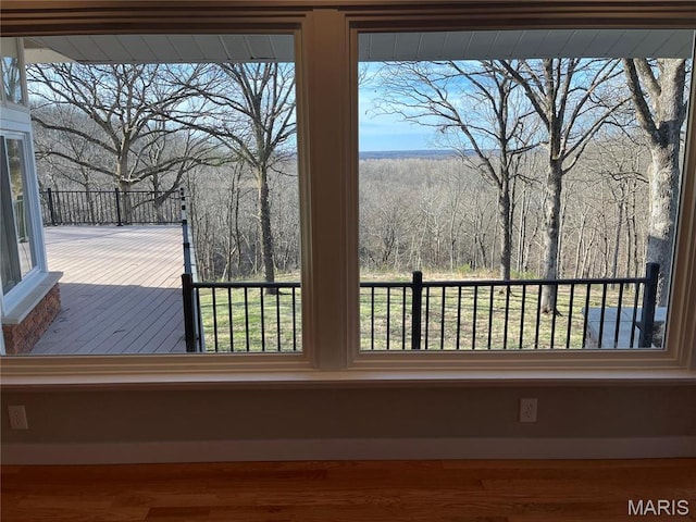 detailed view of a view of trees