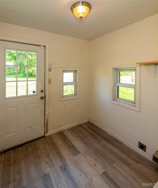 290 E Oak St, Saint Clair, MO 63077 - doorway featuring wood finished floors and baseboards