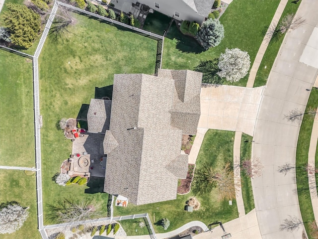 view from above of property