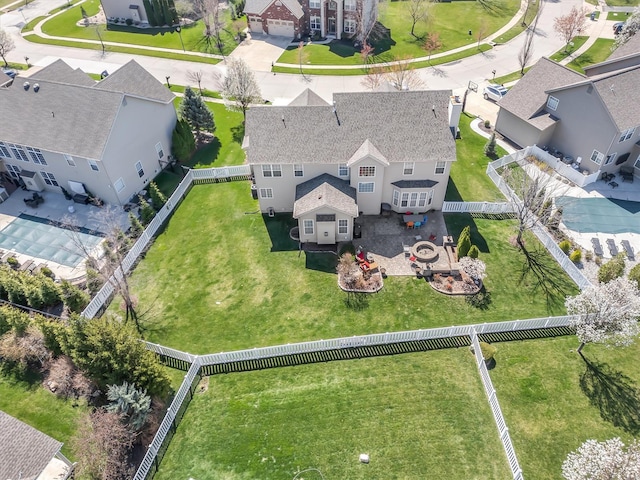 aerial view of residential area
