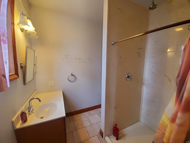 104 E Bryan St, Ewing, MO 63440 - bathroom featuring a stall shower and vanity