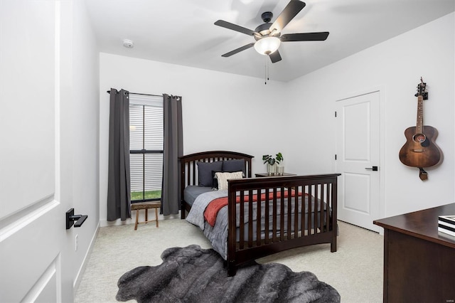 7121 Lost Oak Dr, Edwardsville, IL 62025 - carpeted bedroom featuring a ceiling fan and baseboards