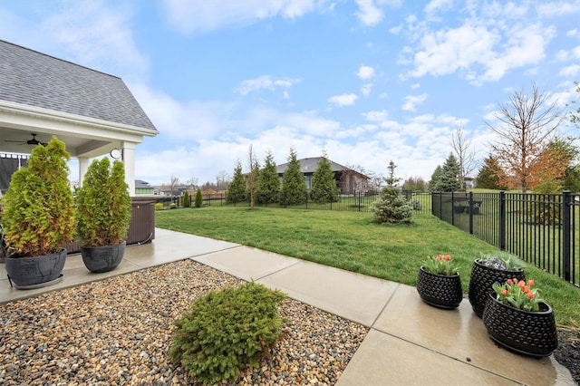 7121 Lost Oak Dr, Edwardsville, IL 62025 - view of yard with a ceiling fan and a patio