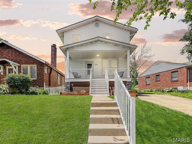1521 Collins Ave, Saint Louis, MO 63117 - view of front of house with a porch and stairway