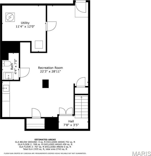 1521 Collins Ave, Saint Louis, MO 63117 - property floor plan