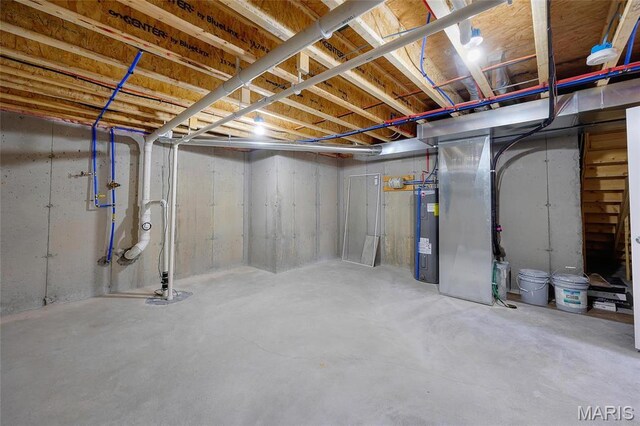 1542 Hickory Lndg, De Soto, MO 63020 - unfinished basement featuring water heater