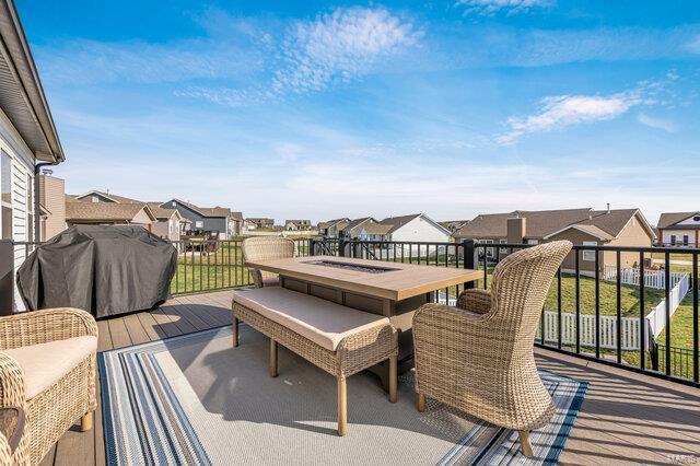 620 Lubbuck Ct, Moscow Mills, MO 63362 - view of patio / terrace with a residential view and area for grilling