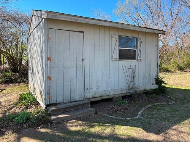 view of shed