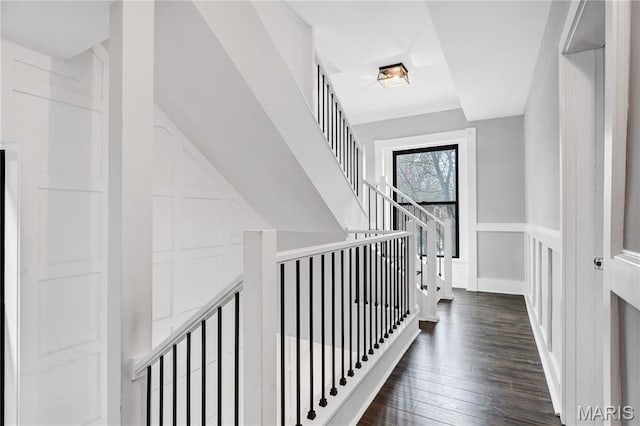 4716 Olive St, Saint Louis, MO 63108 - stairs with wood finished floors