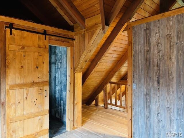 19125 County Road 1220, St James, MO 65559 - additional living space featuring wooden walls, wooden ceiling, and wood finished floors