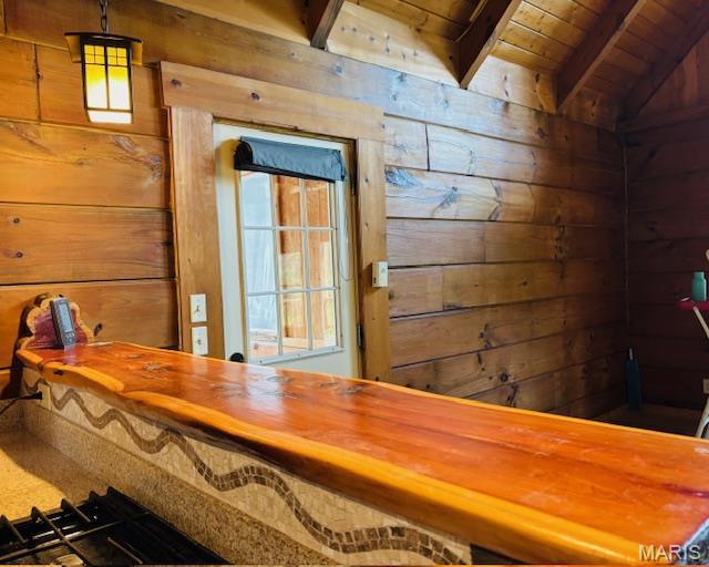 19125 County Road 1220, St James, MO 65559 - office space featuring wooden ceiling, wooden walls, and healthy amount of natural light