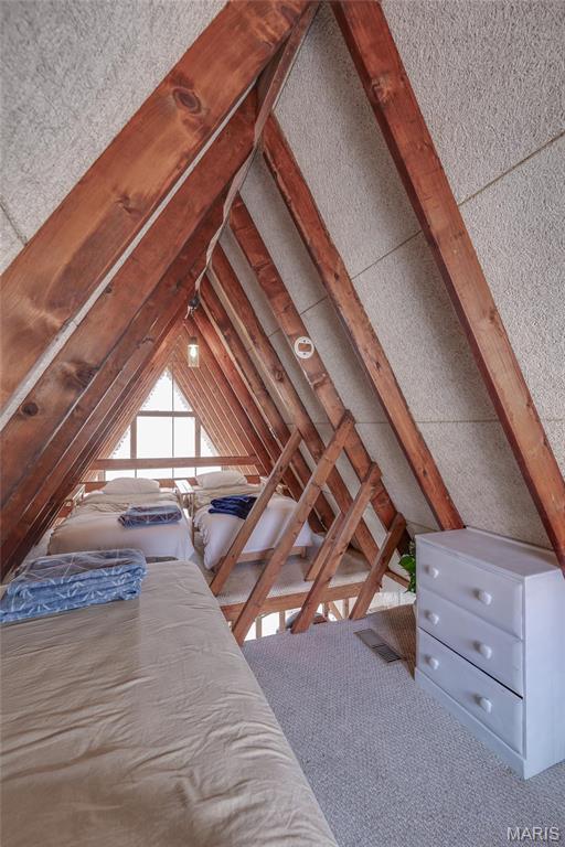 628 W St Gallen Dr, Innsbrook, MO 63390 - bedroom featuring vaulted ceiling