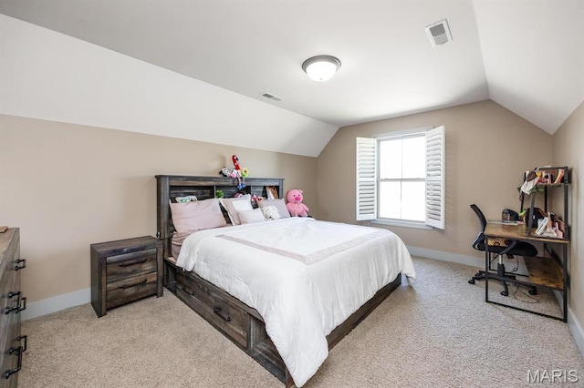 7032 Koufax Ct, Edwardsville, IL 62025 - bedroom with vaulted ceiling, light colored carpet, and baseboards