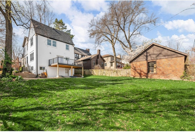 7825 Lafon Pl, Saint Louis, MO 63130 - view of yard featuring a deck and cooling unit