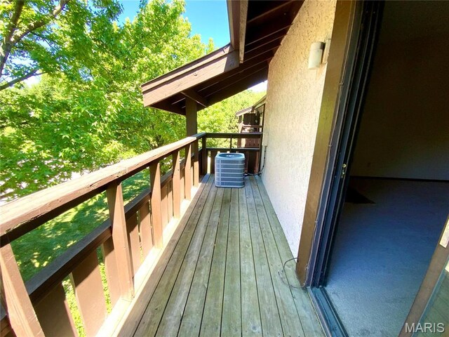1400 Heritage Gdn # 305, Saint Charles, MO 63303 - wooden deck with central AC unit